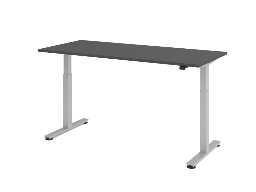 Produktbild Hammerbacher Sitz Steh Schreibtisch elektrisch180x80cm Graphit/Silber