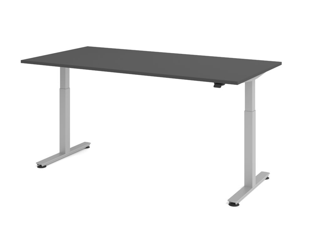 Produktbild Hammerbacher Sitz Steh Schreibtisch elektrisch 200x100cm Graphit/Silber