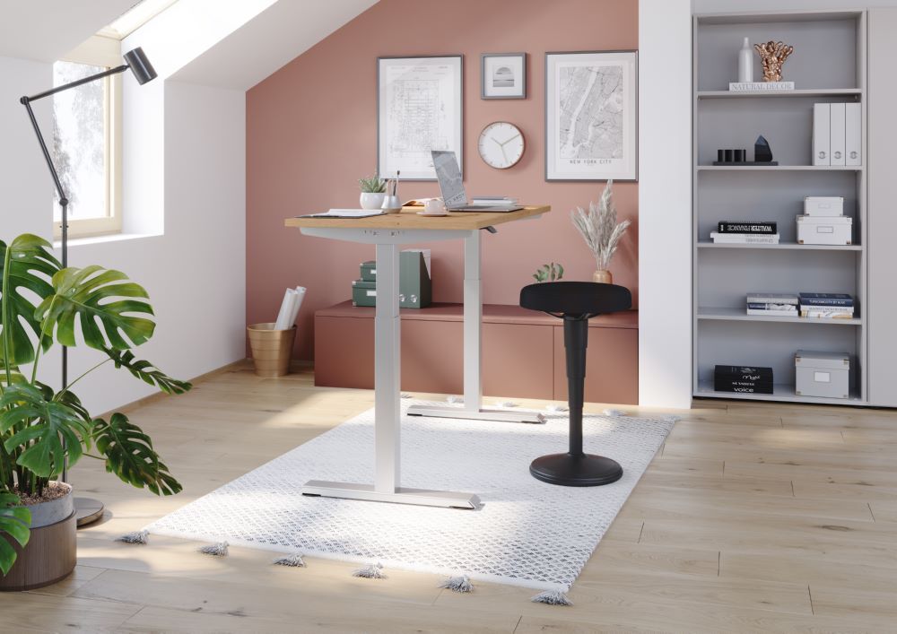 Produktbild Sitz-Steh-Schreibtisch el.140x67cm Graphit bild 5