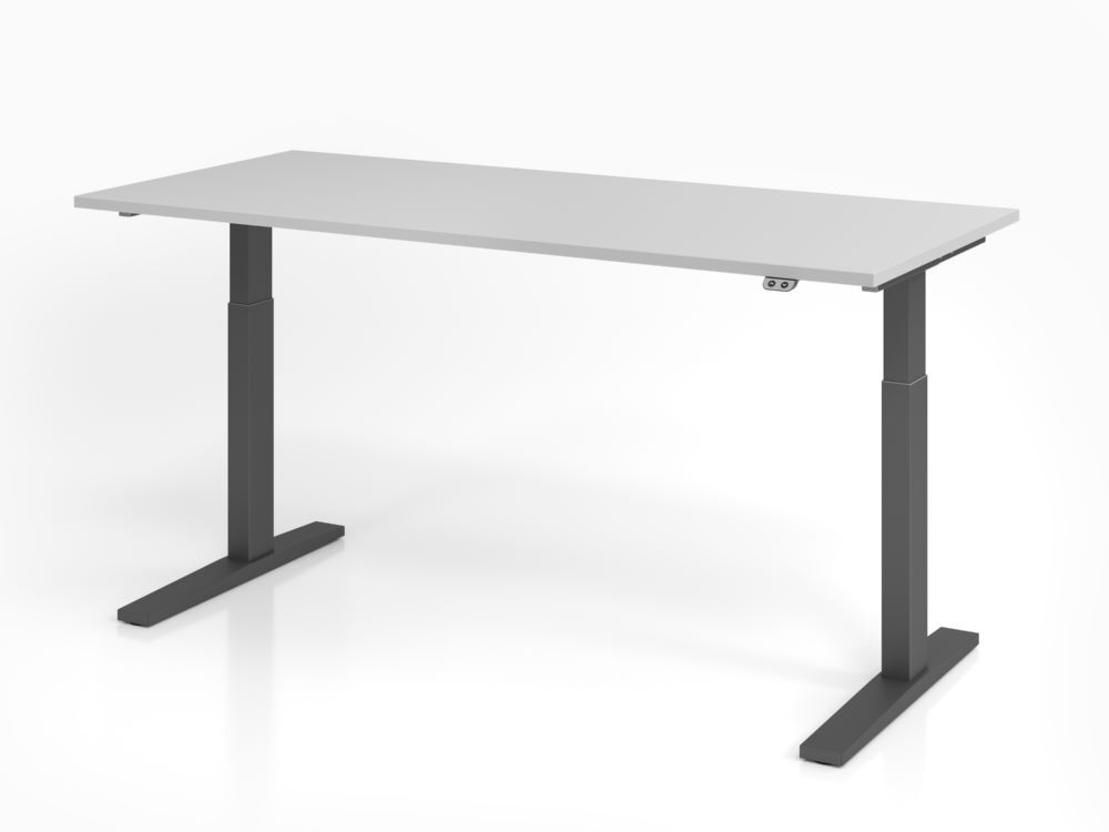 Hammerbacher Schreibtisch XMKA19 Sitz-Stehtisch 180 x 80 cm Grau Produktbild Hammerbacher Schreibtisch XMKA19 Sitz-Stehtisch 180 x 80 cm Grau