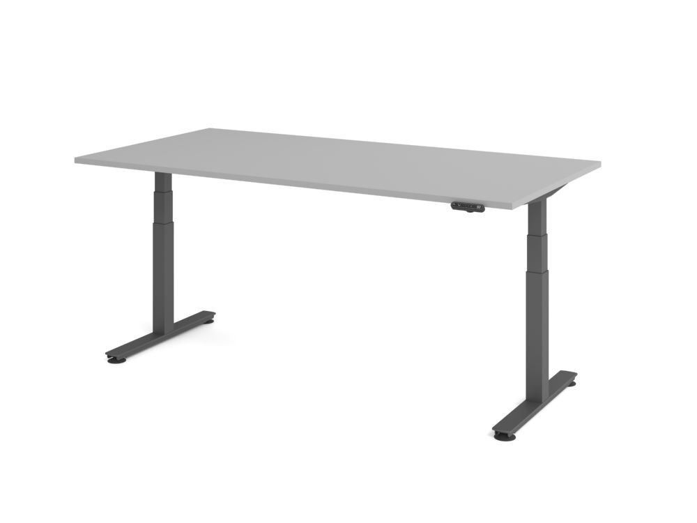 Produktbild Hammerbacher Sitz Steh Schreibtisch elektrisch 200x100cm Grau