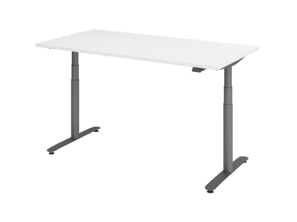 Hammerbacher XDLR16 Sitz-Steh-Schreibtisch 160 x 80 cm Weiß Produktbild Hammerbacher XDLR16 Sitz-Steh-Schreibtisch 160 x 80 cm Weiß