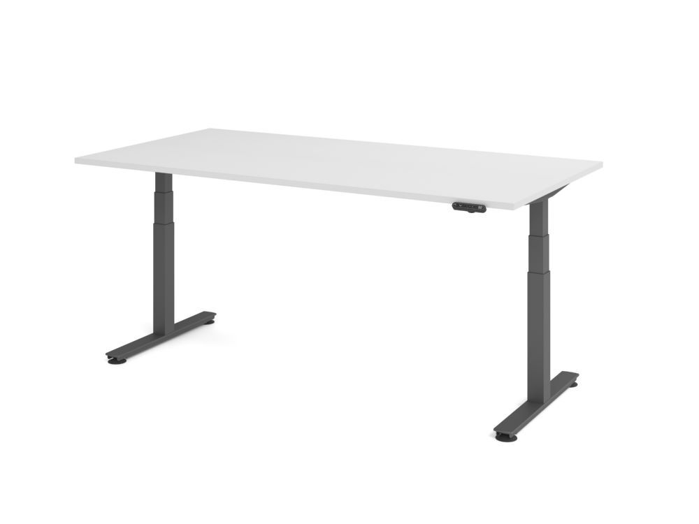 Produktbild Hammerbacher Sitz Steh Schreibtisch elektrisch 200x100cm Weiß