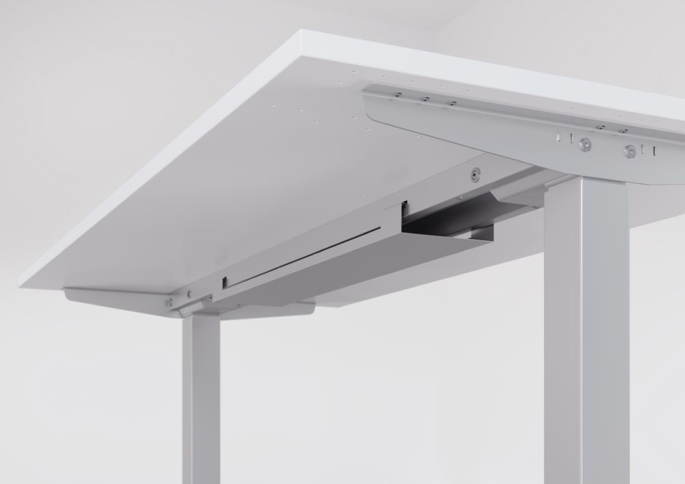 Produktbild Sitz-Steh-Winkeltisch 160x180cm Buche/Silber bild 6