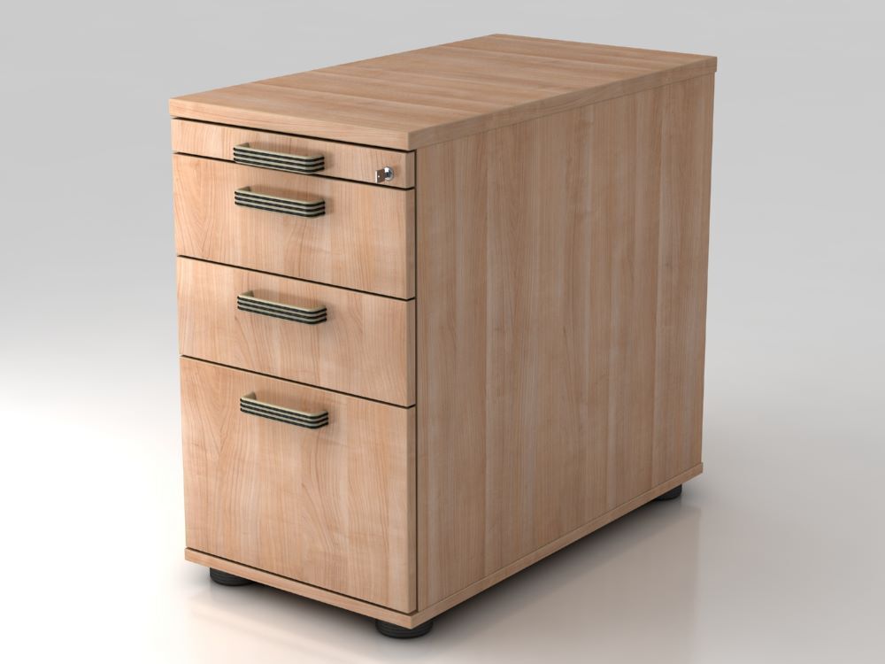 Hammerbacher Standcontainer 42,8 x 80 cm 2 Schubladen je 25 kg Last Nussbaum Produktbild Hammerbacher Standcontainer 42,8 x 80 cm 2 Schubladen je 25 kg Last Nussbaum