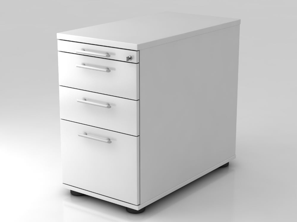 Hammerbacher Standcontainer 42,8 x 80 cm mit Auszugssprerre 2 Schubladen Weiß Produktbild Hammerbacher Standcontainer 42,8 x 80 cm mit Auszugssprerre 2 Schubladen Weiß