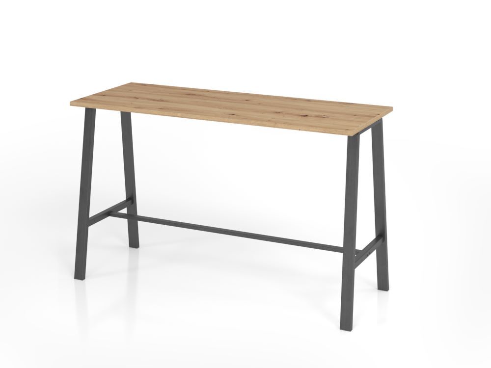 Hammerbacher Stehtisch 175 x 68 x 104 cm Asteiche / Stahl Produktbild Hammerbacher Stehtisch 175 x 68 x 104 cm Asteiche / Stahl