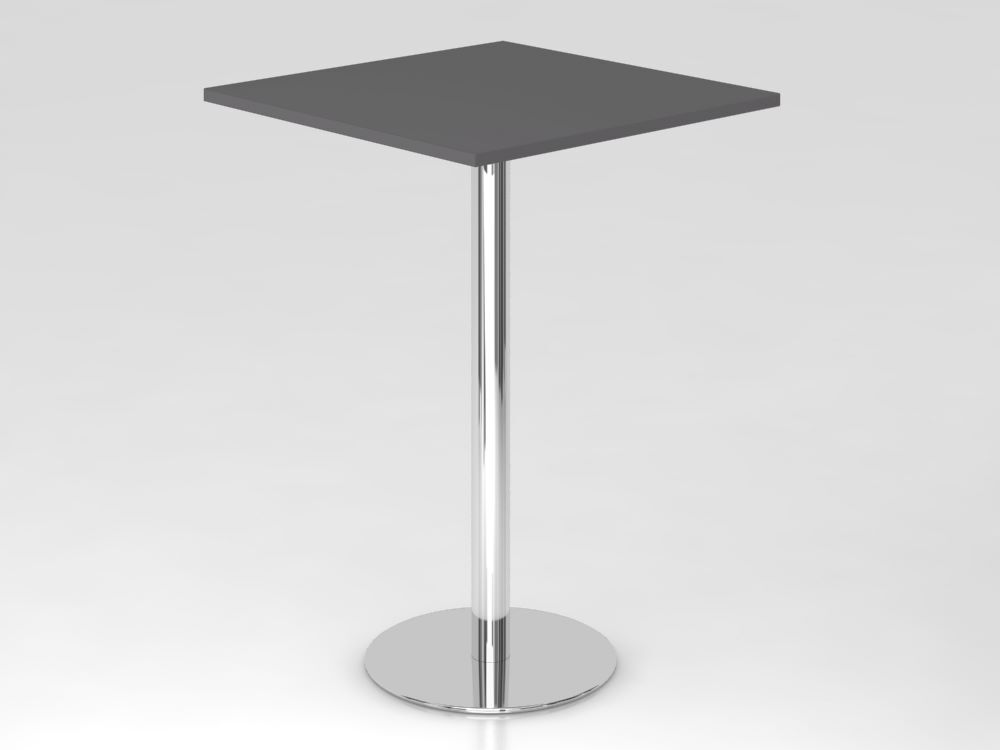 Produktbild Hammerbacher Stehtisch 80x80cm Graphit/Chrom