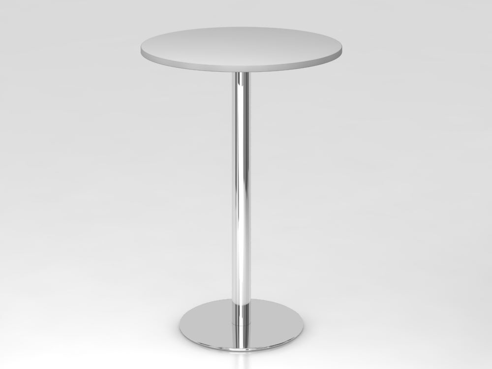 Hammerbacher Stehtisch 80 cm rund Grau / Chrom Platte 50 cm Durchmesser Produktbild Hammerbacher Stehtisch 80 cm rund Grau / Chrom Platte 50 cm Durchmesser