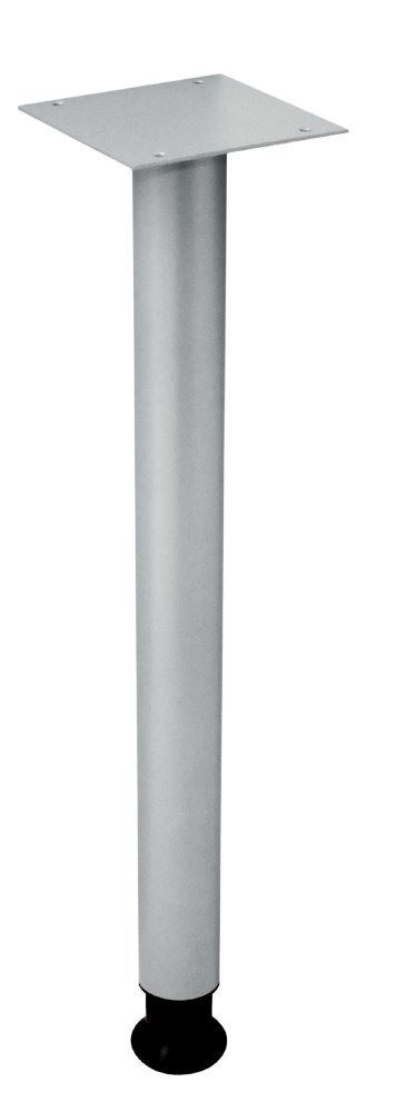 Hammerbacher Stützfuß rund Silber Durchmesser 60 mm Höhe einstellbar Produktbild Hammerbacher Stützfuß rund Silber Durchmesser 60 mm Höhe einstellbar