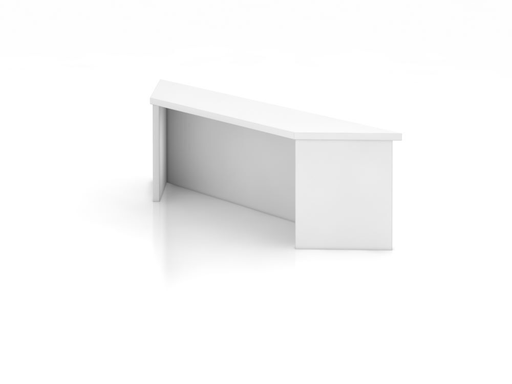 Hammerbacher Thekenaufsatz 113 x 32 x 35 cm 1OH Weiß für Eckwinkel 80 x 80 cm Produktbild Hammerbacher Thekenaufsatz 113 x 32 x 35 cm 1OH Weiß für Eckwinkel 80 x 80 cm