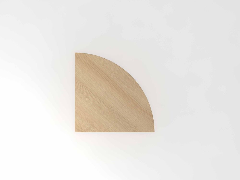 Hammerbacher Verkettungswinkel Viertelkreis Konsole 80 x 80 cm Eicheplatte 25 mm