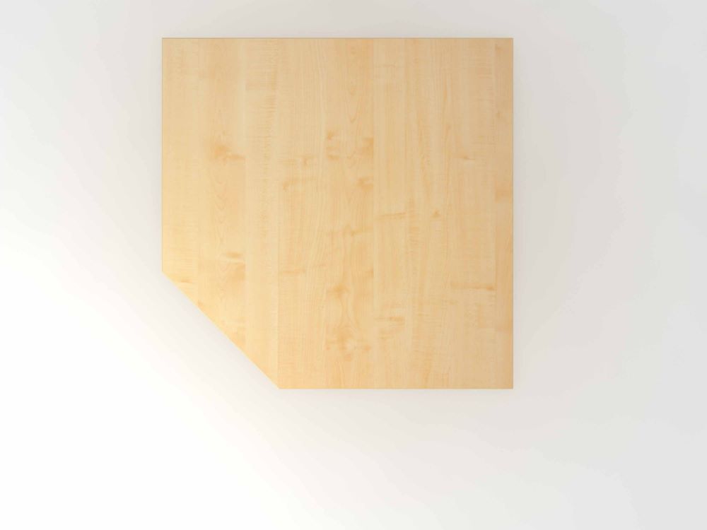 Hammerbacher Verkettungsplatte trapezförmig Konsole Ahorn Weiß 2 mm ABS-Kante Produktbild Hammerbacher Verkettungsplatte trapezförmig Konsole Ahorn Weiß 2 mm ABS-Kante