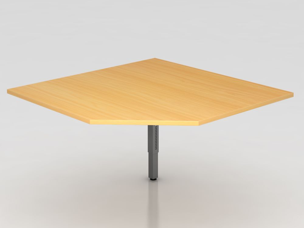 Hammerbacher Verkettungsplatte trapezförmig eckig Buche Graphi ABS-Kante Produktbild Hammerbacher Verkettungsplatte trapezförmig eckig Buche Graphi ABS-Kante