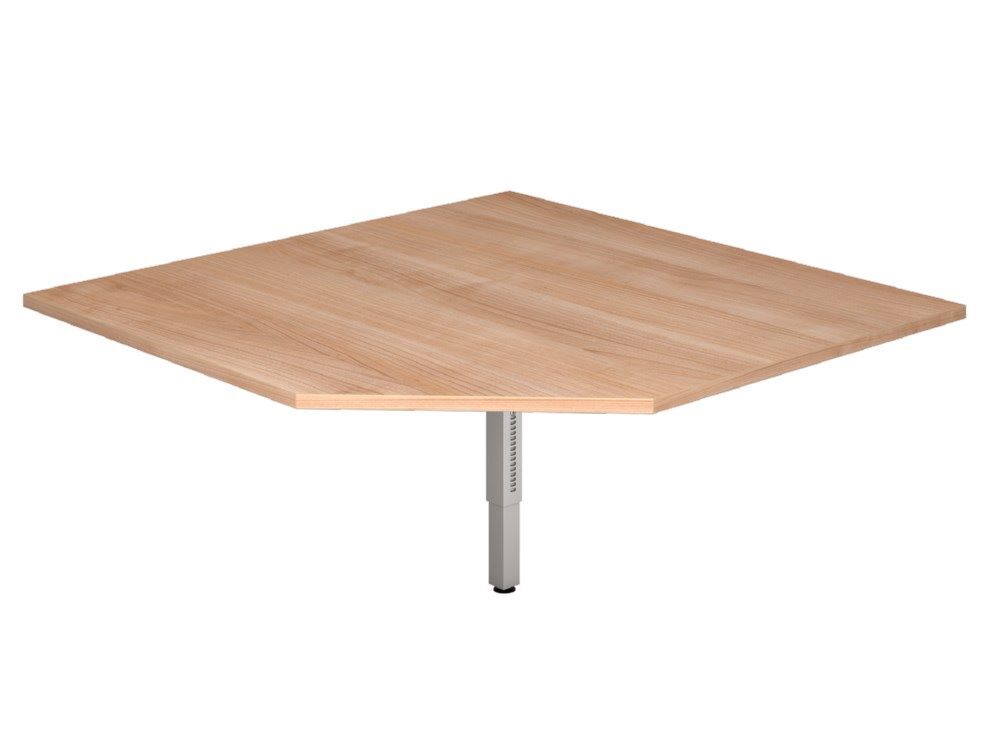 Hammerbacher Verkettungsplatte RT12 trapezform eckig 120 x 120 cm Nussbaum / Silber Produktbild Hammerbacher Verkettungsplatte RT12 trapezform eckig 120 x 120 cm Nussbaum / Silber