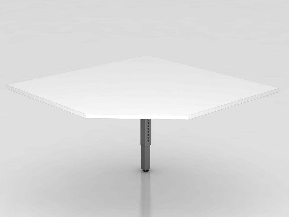 Hammerbacher Verkettungsplatte trapezförmig eckig Weiß Graphit 120 x 120 cm Produktbild Hammerbacher Verkettungsplatte trapezförmig eckig Weiß Graphit 120 x 120 cm