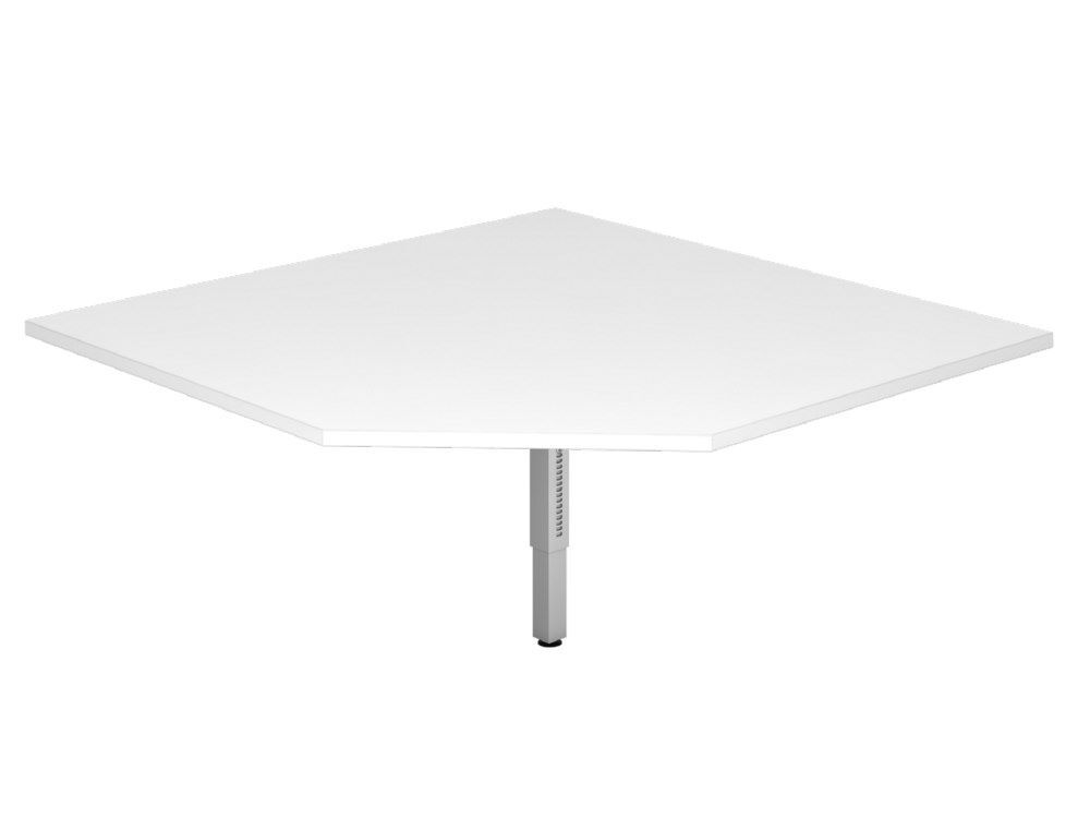 Hammerbacher RT12 Verkettungsplatte 120 x 120 cm trapezform eckig Weiß / Silber Produktbild Hammerbacher RT12 Verkettungsplatte 120 x 120 cm trapezform eckig Weiß / Silber