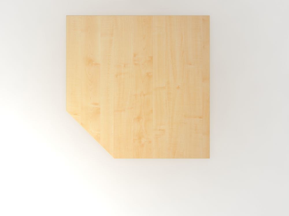 Hammerbacher Verkettungsplatte LT12 trapezförmig Ahorn Chrom 120 x 120 cm Produktbild Hammerbacher Verkettungsplatte LT12 trapezförmig Ahorn Chrom 120 x 120 cm