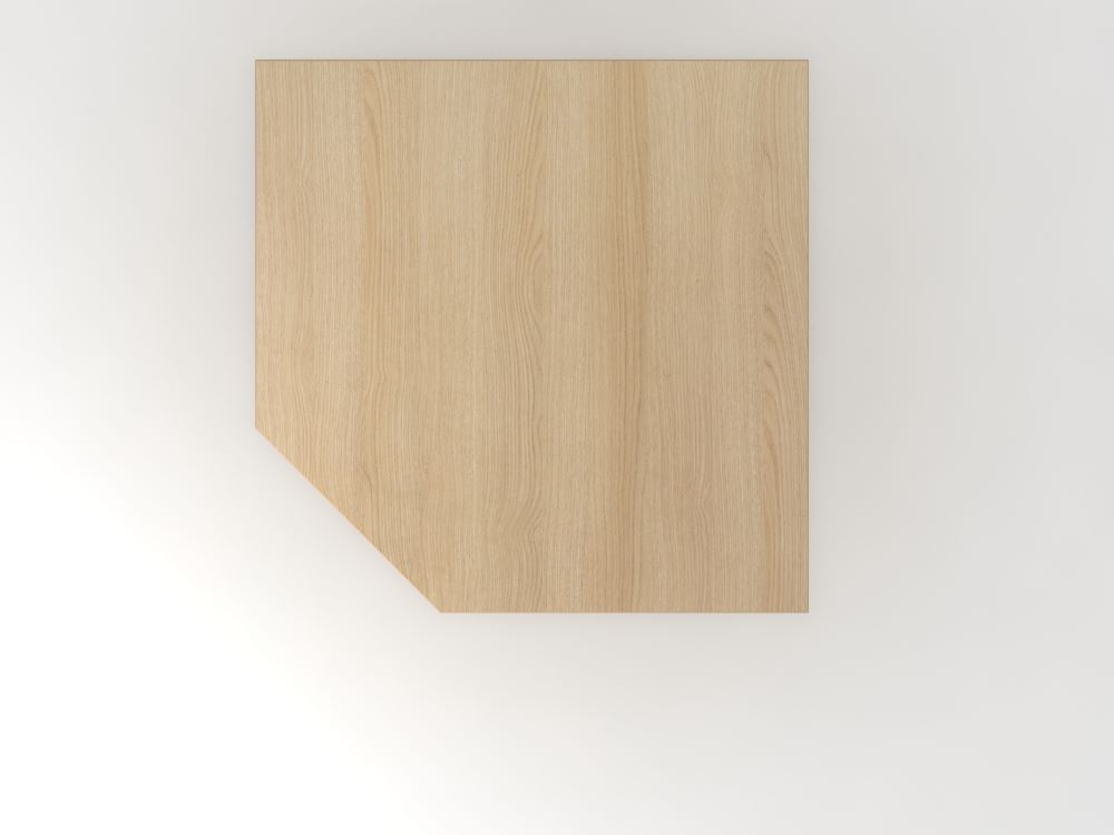 Hammerbacher Verkettungsplatte 120 x 120 cm trapezförmig Eiche Weiß Produktbild Hammerbacher Verkettungsplatte 120 x 120 cm trapezförmig Eiche Weiß
