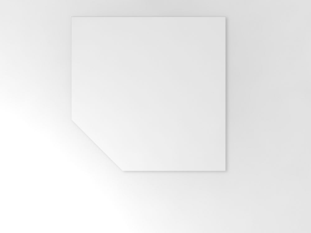 Hammerbacher Verkettungsplatte LT12 120 x 120 cm Weiß Chrom Platte 25 mm Produktbild Hammerbacher Verkettungsplatte LT12 120 x 120 cm Weiß Chrom Platte 25 mm