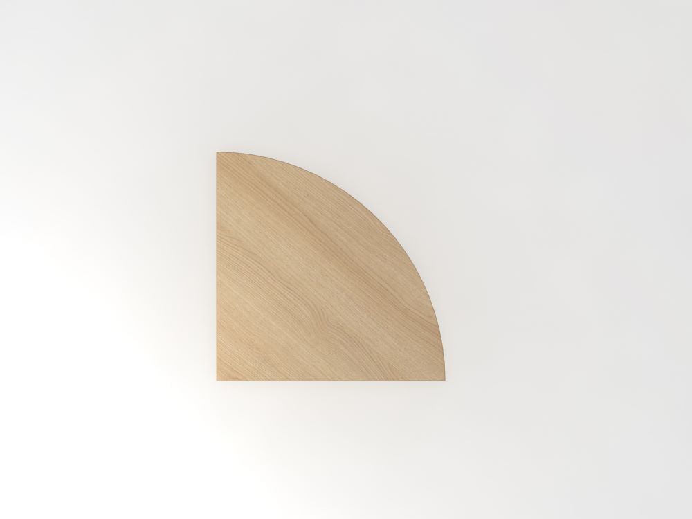 Hammerbacher Verkettungswinkel Viertelkreis 80 x 80 cm Eiche
