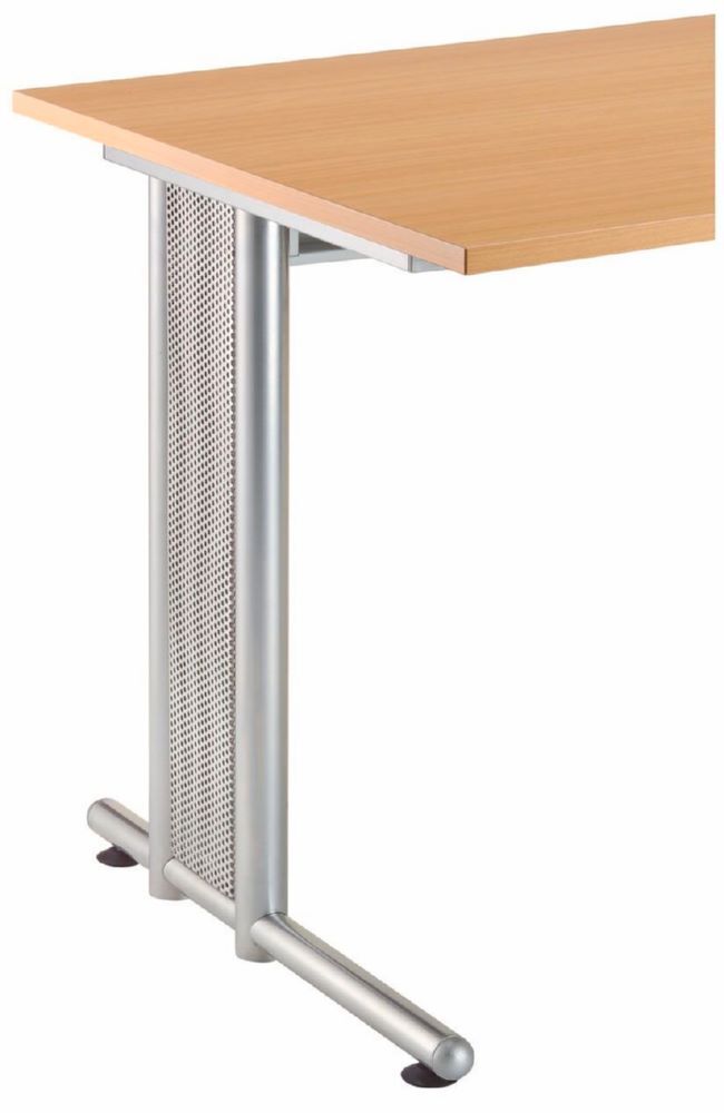 Produktbild Winkeltisch C-Fuß 200x120cm 90°Graphit/Silber bild 2