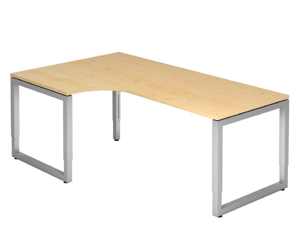 Hammerbacher Winkeltisch O-Fuß eckig 200 x 120 cm 90 Grad Ahorn Produktbild Hammerbacher Winkeltisch O-Fuß eckig 200 x 120 cm 90 Grad Ahorn