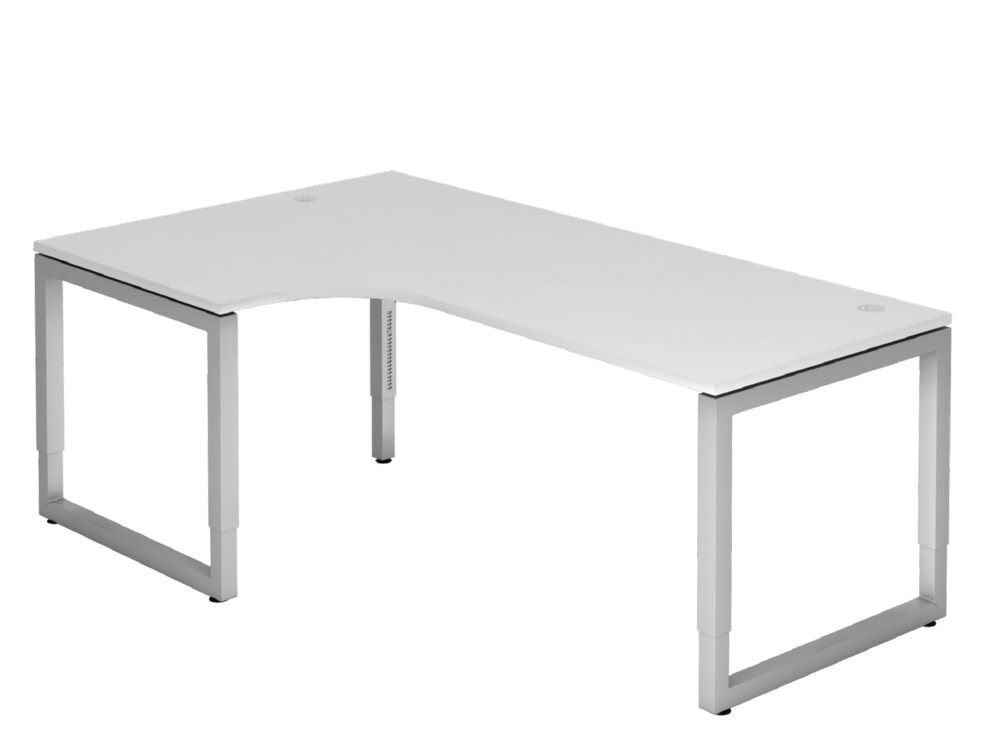 Hammerbacher Winkeltisch O-Fuß eckig 200 x 120 cm 90 Grad Weiß Produktbild Hammerbacher Winkeltisch O-Fuß eckig 200 x 120 cm 90 Grad Weiß