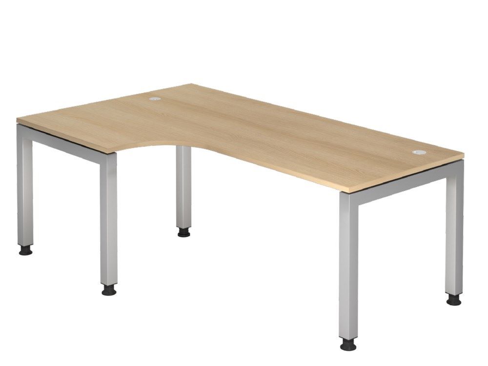 Hammerbacher Winkeltisch U-Fuß eckig 200 x 120 cm 90 Grad Eiche Produktbild Hammerbacher Winkeltisch U-Fuß eckig 200 x 120 cm 90 Grad Eiche