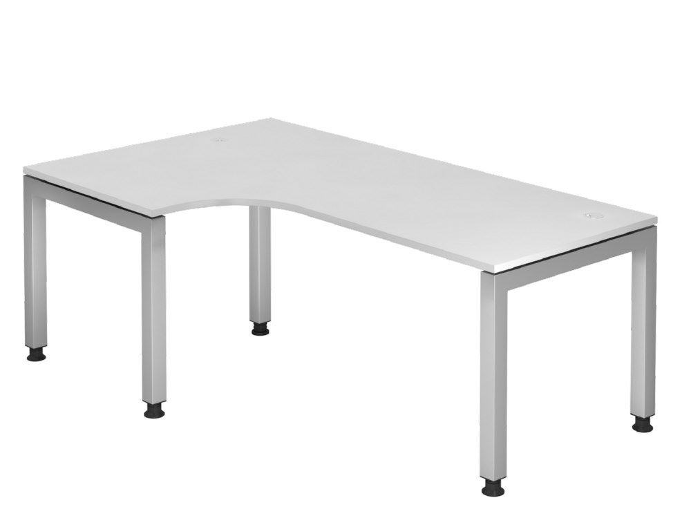 Hammerbacher Winkeltisch U-Fuß eckig 200 x 120 cm 90 Grad Weiß Produktbild Hammerbacher Winkeltisch U-Fuß eckig 200 x 120 cm 90 Grad Weiß