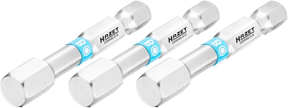 Produktbild Hazet Bit 2204NSLG-8/3 Innen Sechskant Profil 3 Teile SW 8 mm