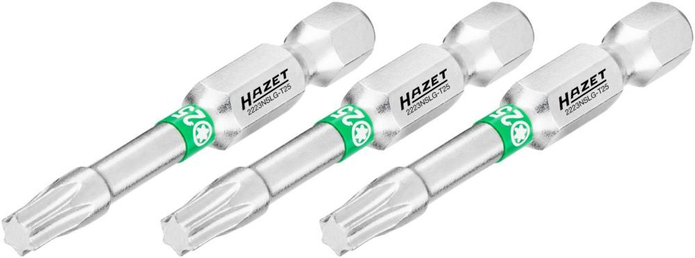 Produktbild Hazet Bit 2223NSLG-T25/3 1/4 Zoll 6,3 mm Sechskant Innen TORX® Profil 3 Teile SW T25