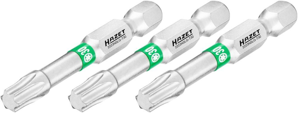 Produktbild Hazet Bit 2223NSLG-T30/3 1/4 Zoll 6,3 mm Sechskant Innen TORX® Profil 3 Teile SW T30