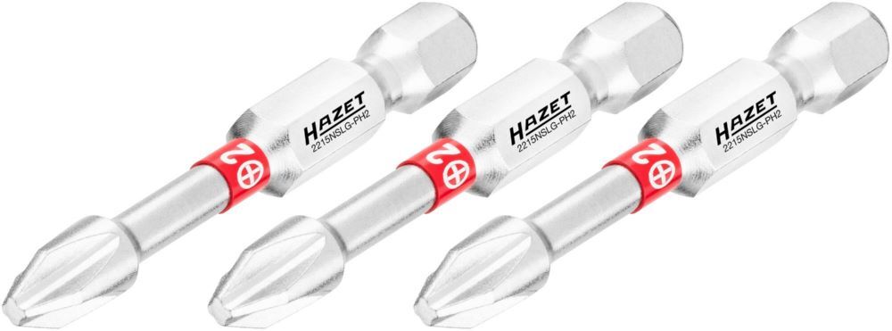 Produktbild Hazet Bit 2215NSLG-PH2/3 Kreuzschlitz Profil PH 3 Teile SW PH2