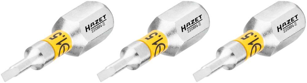 Produktbild Hazet Bit 2208N-2/3 Schlitz Profil 3-teilig SW 0,4 x 1,5 mm