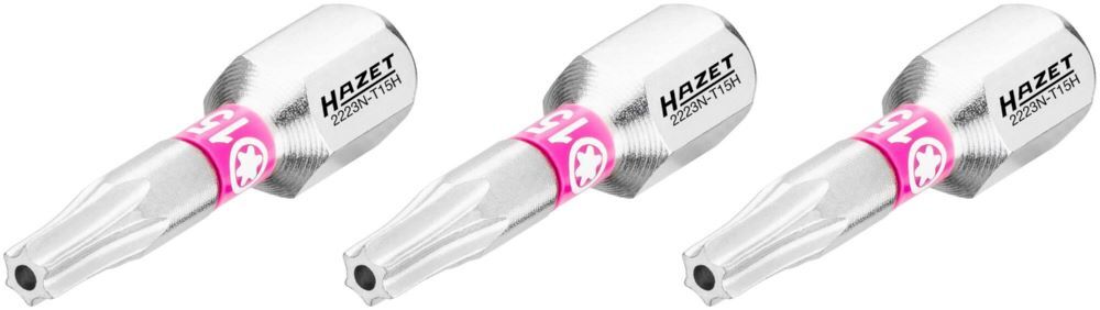 Produktbild Hazet Bit 2223N-T15H/3 Tamper Resistant TORX® Profil 3 Teile SW T15H