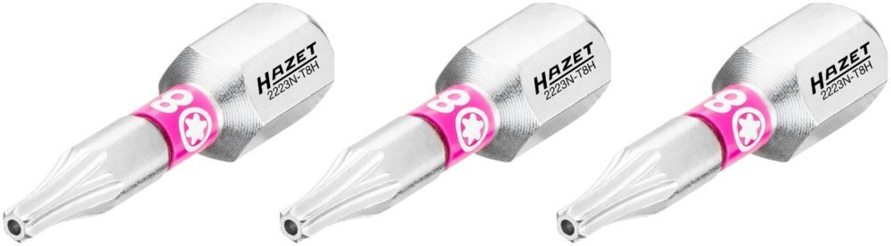 Produktbild Hazet Bit 2223N-T8H/3 Tamper Resistant TORX® Profil 3 Teil SW T8H