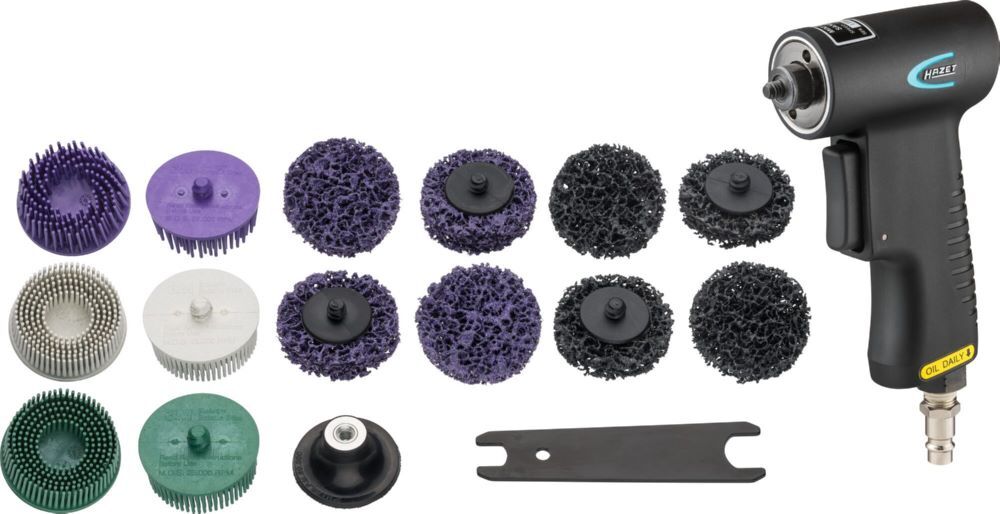 Hazet Borstenschleifer Satz 9033-11/17 mit 3/4 Zoll Vierkant 17 teilig Produktbild Hazet Borstenschleifer Satz 9033-11/17 mit 3/4 Zoll Vierkant 17 teilig bild 2