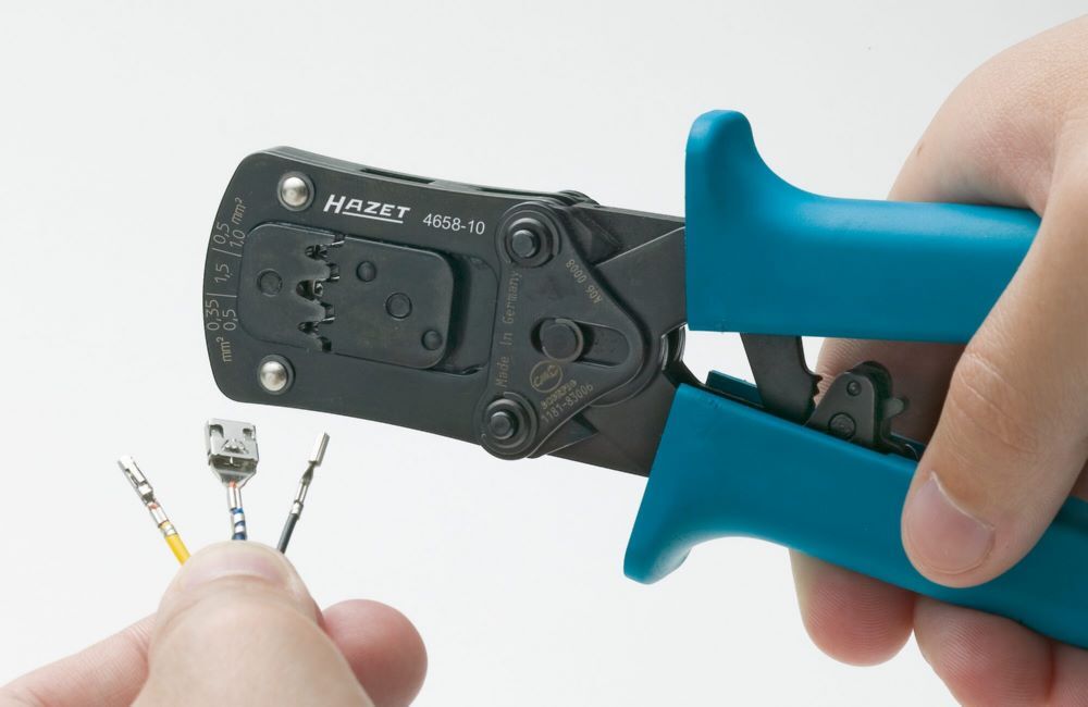 Hazet Crimpzange 4658-10 1/4 Zoll Vierkant 150 mm Produktbild Hazet Crimpzange 4658-10 1/4 Zoll Vierkant 150 mm bild 3