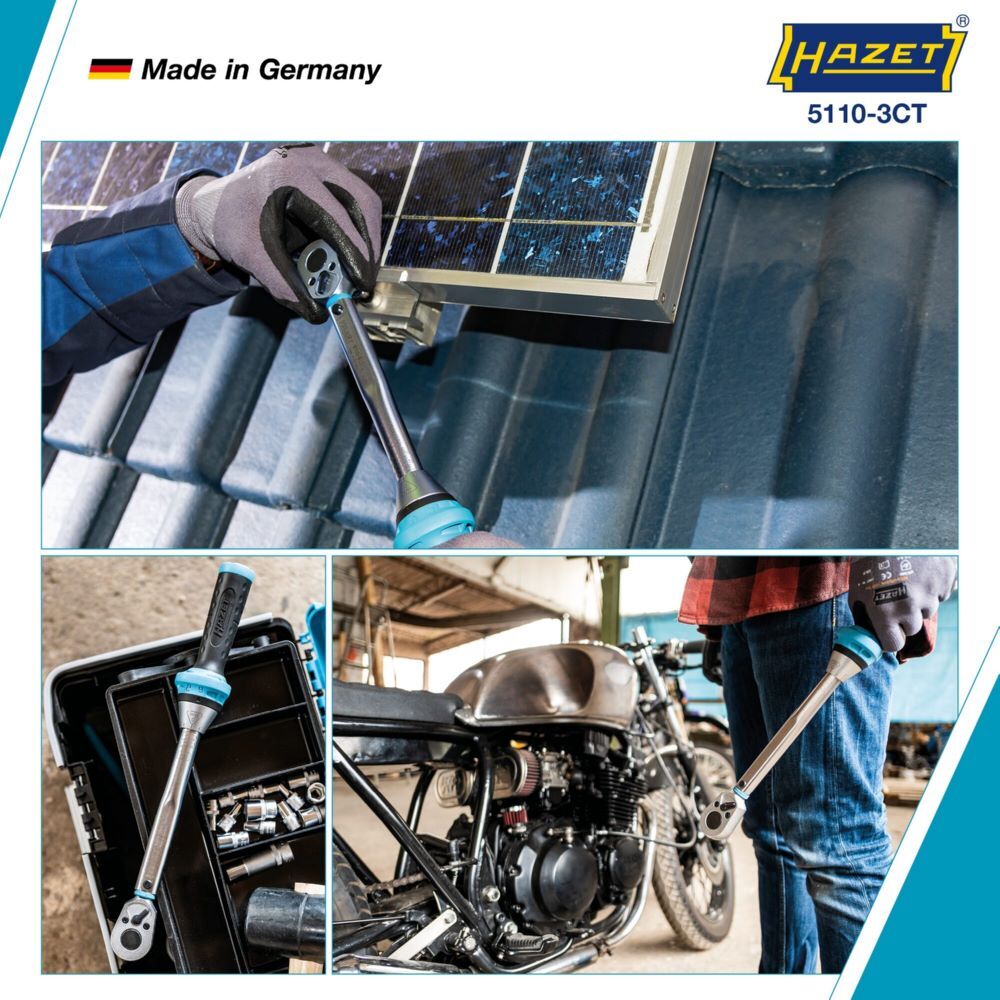 Hazet Drehmomentschlüssel mit DAkkS Kalibrierschein 5110-3CTCAL Länge 320 mm Produktbild Hazet Drehmomentschlüssel mit DAkkS Kalibrierschein 5110-3CTCAL Länge 320 mm bild 2