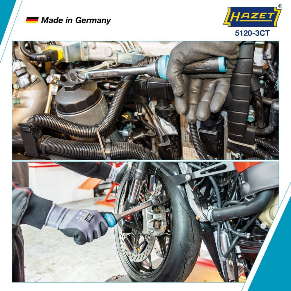 Hazet Drehmomentschlüssel mit DAkkS Kalibrierschein 5120-3CTCAL Länge 320 mm Produktbild Hazet Drehmomentschlüssel mit DAkkS Kalibrierschein 5120-3CTCAL Länge 320 mm bild 2