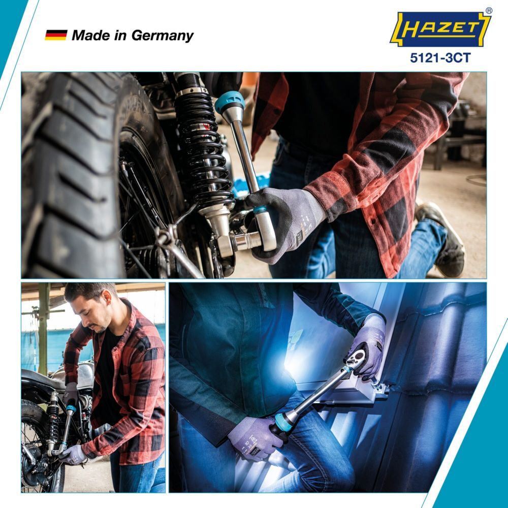 Hazet Drehmomentschlüssel mit DAkkS Kalibrierschein 5121-3CTCAL Vierkant Länge 421 mm Produktbild Hazet Drehmomentschlüssel mit DAkkS Kalibrierschein 5121-3CTCAL Vierkant Länge 421 mm bild 2