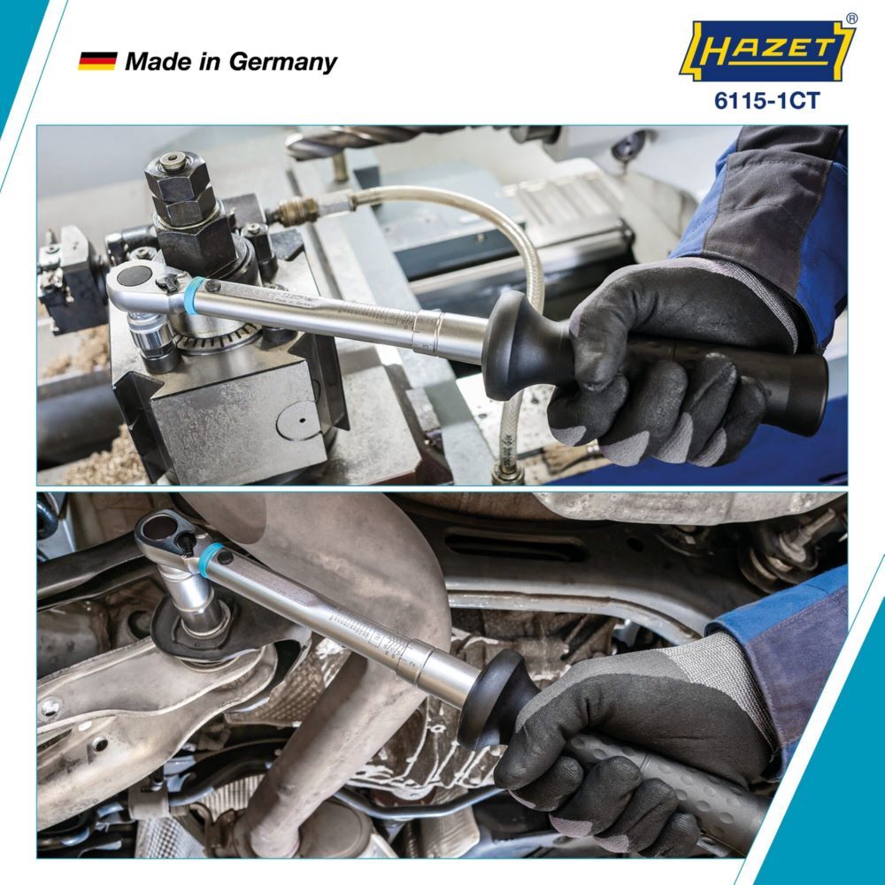 Hazet Drehmomentschlüssel US-STANDARD 6115-1CT Vierkant Länge 390 mm Produktbild Hazet Drehmomentschlüssel US-STANDARD 6115-1CT Vierkant Länge 390 mm bild 2