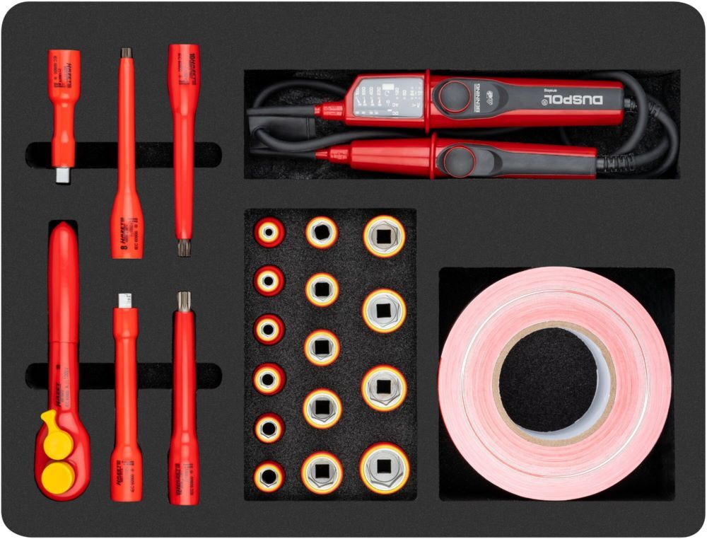 Hazet Hochvolt Werkzeug Satz schutzisoliert 150/52 3/8 Zoll Vierkant für KFZ Produktbild Hazet Hochvolt Werkzeug Satz schutzisoliert 150/52 3/8 Zoll Vierkant für KFZ bild 3