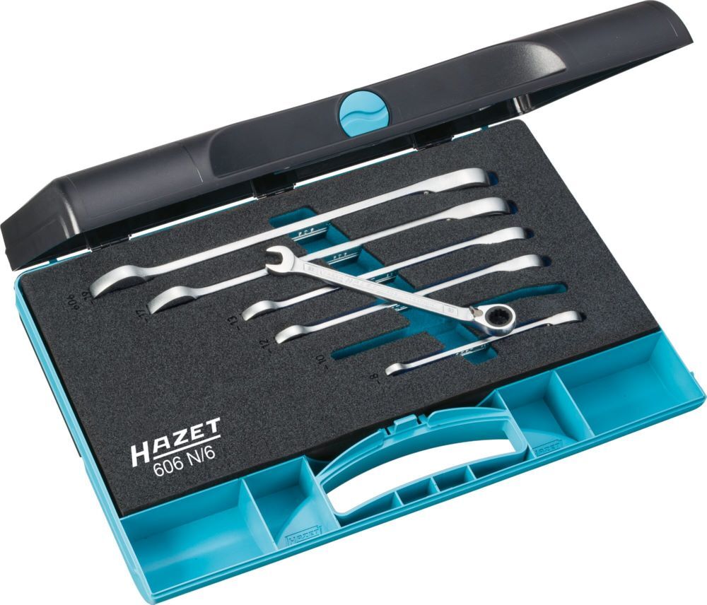 Hazet Knarren Ring Maulschlüssel Satz 606N/6 SW 10 mm Außen Doppelsechskant 8-19 Produktbild Hazet Knarren Ring Maulschlüssel Satz 606N/6 SW 10 mm Außen Doppelsechskant 8-19 bild 5