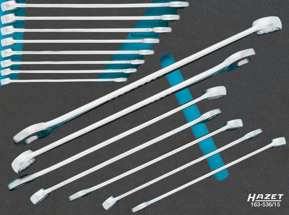 Hazet Ring Maulschlüssel Satz 163-536/15 mit 10 - 30 15 teilig Produktbild Hazet Ring Maulschlüssel Satz 163-536/15 mit 10 - 30 15 teilig