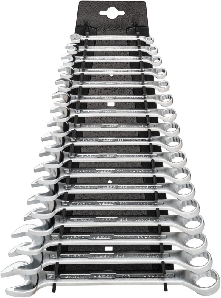 Hazet Ring Maulschlüssel Satz 603/17H Außen Doppelsechskant Tractionsprofil 6-24 Produktbild Hazet Ring Maulschlüssel Satz 603/17H Außen Doppelsechskant Tractionsprofil 6-24