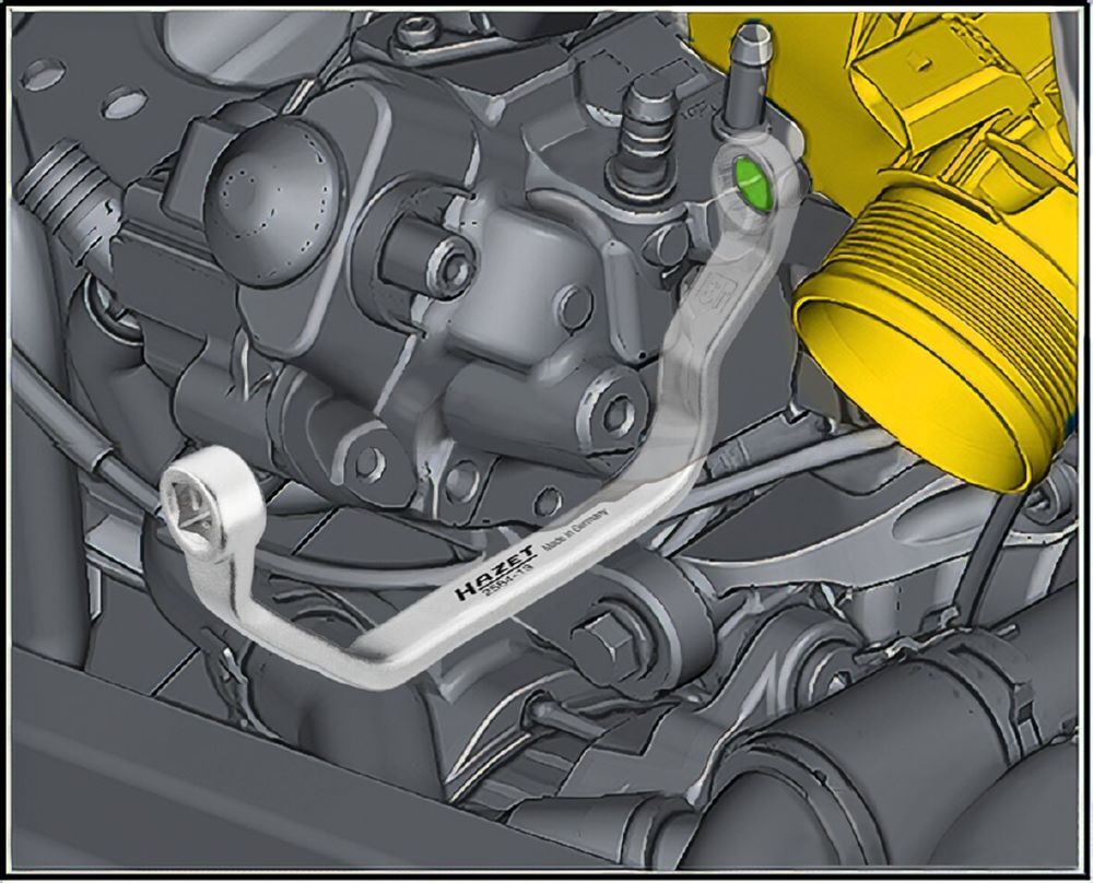 Produktbild Saugrohr Spezialschlüssel VAG 2584-13 mit 3/8 Zoll SW 13 mm bild 2