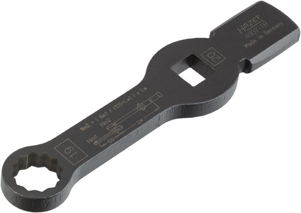 Produktbild Hazet Schlag Ringschlüssel mit 2 Schlagflächen 4937-19 mit 3/4 Zoll