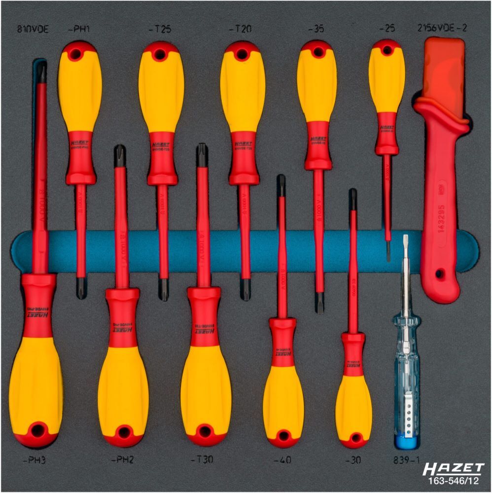 Hazet Schraubendreher Satz schutzisoliert 163-546/12 Kreuzschlitz Torx Schlitz Produktbild Hazet Schraubendreher Satz schutzisoliert 163-546/12 Kreuzschlitz Torx Schlitz